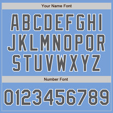 Load image into Gallery viewer, Custom Light Blue Steel Gray-White Authentic Baseball Jersey