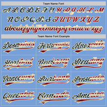 Load image into Gallery viewer, Custom Light Blue Vintage USA Flag-Cream Authentic Baseball Jersey