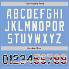 Load image into Gallery viewer, Custom Light Blue Vintage USA Flag-Cream Authentic Baseball Jersey