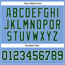 Load image into Gallery viewer, Custom Light Blue White Pinstripe Green Authentic Basketball Jersey