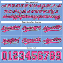 Load image into Gallery viewer, Custom Light Blue Pink-Black Authentic Throwback Basketball Shorts