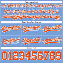 Load image into Gallery viewer, Custom Light Blue Orange-White Authentic Throwback Basketball Shorts