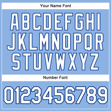 Load image into Gallery viewer, Custom Light Blue White Pinstripe Royal Authentic Baseball Jersey