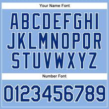 Load image into Gallery viewer, Custom Light Blue White Pinstripe Royal Authentic Baseball Jersey