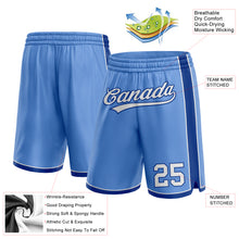 Load image into Gallery viewer, Custom Light Blue White-Royal Authentic Basketball Shorts