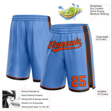 Load image into Gallery viewer, Custom Light Blue Orange-Black Authentic Basketball Shorts