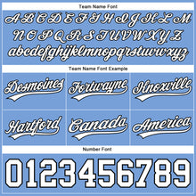 Load image into Gallery viewer, Custom Light Blue White-Black Authentic Basketball Shorts