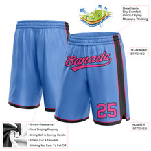 Load image into Gallery viewer, Custom Light Blue Pink-Black Authentic Basketball Shorts