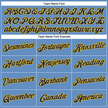 Load image into Gallery viewer, Custom Light Blue Navy-Yellow Performance T-Shirt