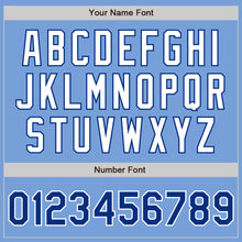 Load image into Gallery viewer, Custom Light Blue Royal-White Authentic Baseball Jersey