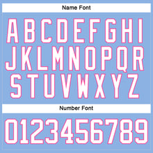 Load image into Gallery viewer, Custom Light Blue White-Pink Hockey Lace Neck Jersey