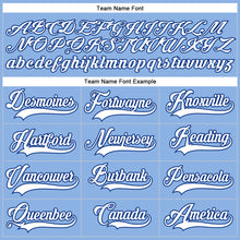 Load image into Gallery viewer, Custom Light Blue White-Royal Hockey Lace Neck Jersey