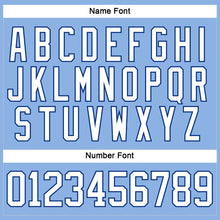 Load image into Gallery viewer, Custom Light Blue White-Royal Hockey Lace Neck Jersey