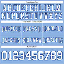 Load image into Gallery viewer, Custom Stitched Light Blue White-Royal Football Pullover Sweatshirt Hoodie