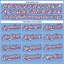 Load image into Gallery viewer, Custom Light Blue White Royal-Red Authentic Baseball Jersey