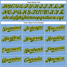 Load image into Gallery viewer, Custom Light Blue Green-Yellow Authentic Baseball Jersey