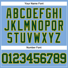 Load image into Gallery viewer, Custom Light Blue Green-Yellow Authentic Baseball Jersey