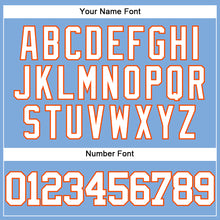 Load image into Gallery viewer, Custom Light Blue White-Orange Authentic Baseball Jersey
