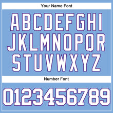 Load image into Gallery viewer, Custom Light Blue White-Purple Authentic Baseball Jersey