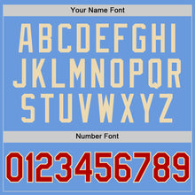 Load image into Gallery viewer, Custom Light Blue Red-Cream Authentic Throwback Baseball Jersey