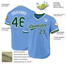 Load image into Gallery viewer, Custom Light Blue Green-White Authentic Throwback Baseball Jersey