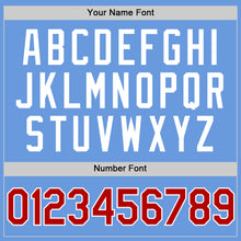 Load image into Gallery viewer, Custom Light Blue Red-White Authentic Throwback Baseball Jersey