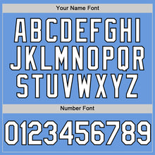 Load image into Gallery viewer, Custom Light Blue White-Black Authentic Throwback Baseball Jersey