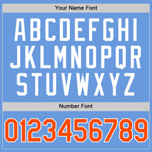 Load image into Gallery viewer, Custom Light Blue Orange-White Authentic Throwback Baseball Jersey