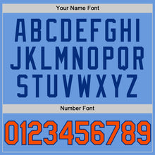 Load image into Gallery viewer, Custom Light Blue Orange-Royal Authentic Throwback Baseball Jersey