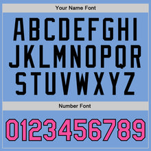 Load image into Gallery viewer, Custom Light Blue Pink-Black Authentic Throwback Basketball Jersey