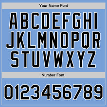 Load image into Gallery viewer, Custom Light Blue Black-White Authentic Throwback Basketball Jersey