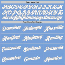 Load image into Gallery viewer, Custom Light Blue White-Gray Authentic Throwback Basketball Jersey