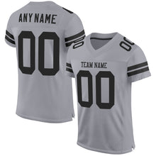 Load image into Gallery viewer, Custom Light Gray Black Mesh Authentic Football Jersey