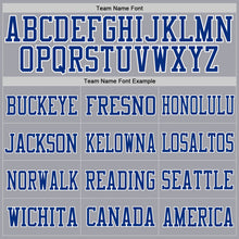 Load image into Gallery viewer, Custom Light Gray Royal-White Mesh Authentic Football Jersey