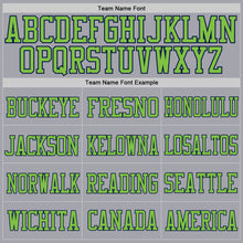 Load image into Gallery viewer, Custom Light Gray Neon Green-Navy Mesh Authentic Football Jersey