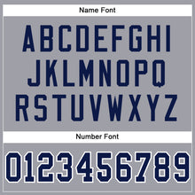 Load image into Gallery viewer, Custom Light Gray Navy-White Mesh Authentic Football Jersey