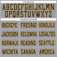 Load image into Gallery viewer, Custom Light Gray Black-Gold Mesh Authentic Football Jersey