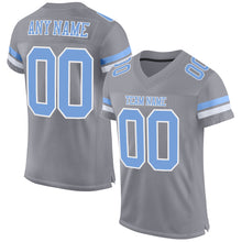 Load image into Gallery viewer, Custom Light Gray Light Blue-White Mesh Authentic Football Jersey