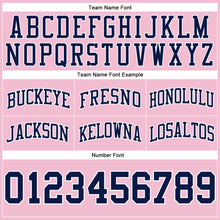 Load image into Gallery viewer, Custom Light Pink Navy-White Authentic Throwback Basketball Shorts