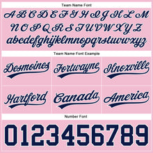 Load image into Gallery viewer, Custom Light Pink Navy-White Authentic Throwback Basketball Shorts