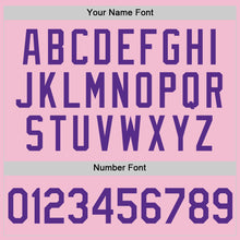 Load image into Gallery viewer, Custom Light Pink Purple-White Authentic Throwback Baseball Jersey