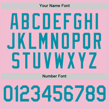 Load image into Gallery viewer, Custom Light Pink Teal-White Authentic Throwback Baseball Jersey