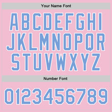 Load image into Gallery viewer, Custom Light Pink Light Blue-White Authentic Throwback Basketball Jersey