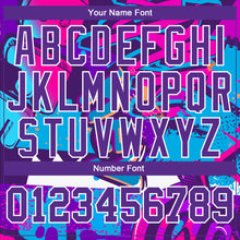 Load image into Gallery viewer, Custom Graffiti Pattern Purple-White Words 3D Long Sleeve Performance T-Shirt