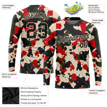 Load image into Gallery viewer, Custom Camo Black-Cream Salute To Service Long Sleeve Performance T-Shirt