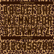 Load image into Gallery viewer, Custom Brown Brown-Old Gold Leopard 3D Pattern Long Sleeve Performance T-Shirt