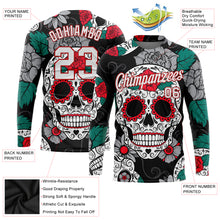 Load image into Gallery viewer, Custom Graffiti Pattern White-Red Skull Fashion 3D Long Sleeve Performance T-Shirt