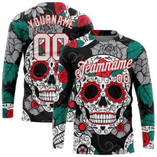 Load image into Gallery viewer, Custom Graffiti Pattern White-Red Skull Fashion 3D Long Sleeve Performance T-Shirt