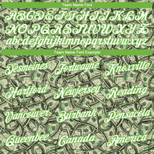 Load image into Gallery viewer, Custom Green White-Neon Green Dollar 3D Pattern Long Sleeve Performance T-Shirt