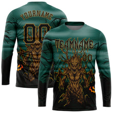 Load image into Gallery viewer, Custom 3D Pattern Halloween Trick Treat Horror Night Long Sleeve Performance T-Shirt